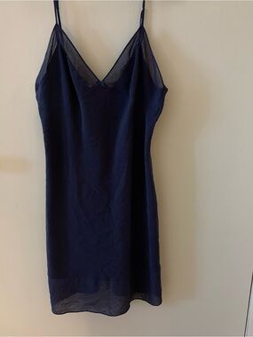 Victoria's Secret Navy Sheer-Trim Night Gown